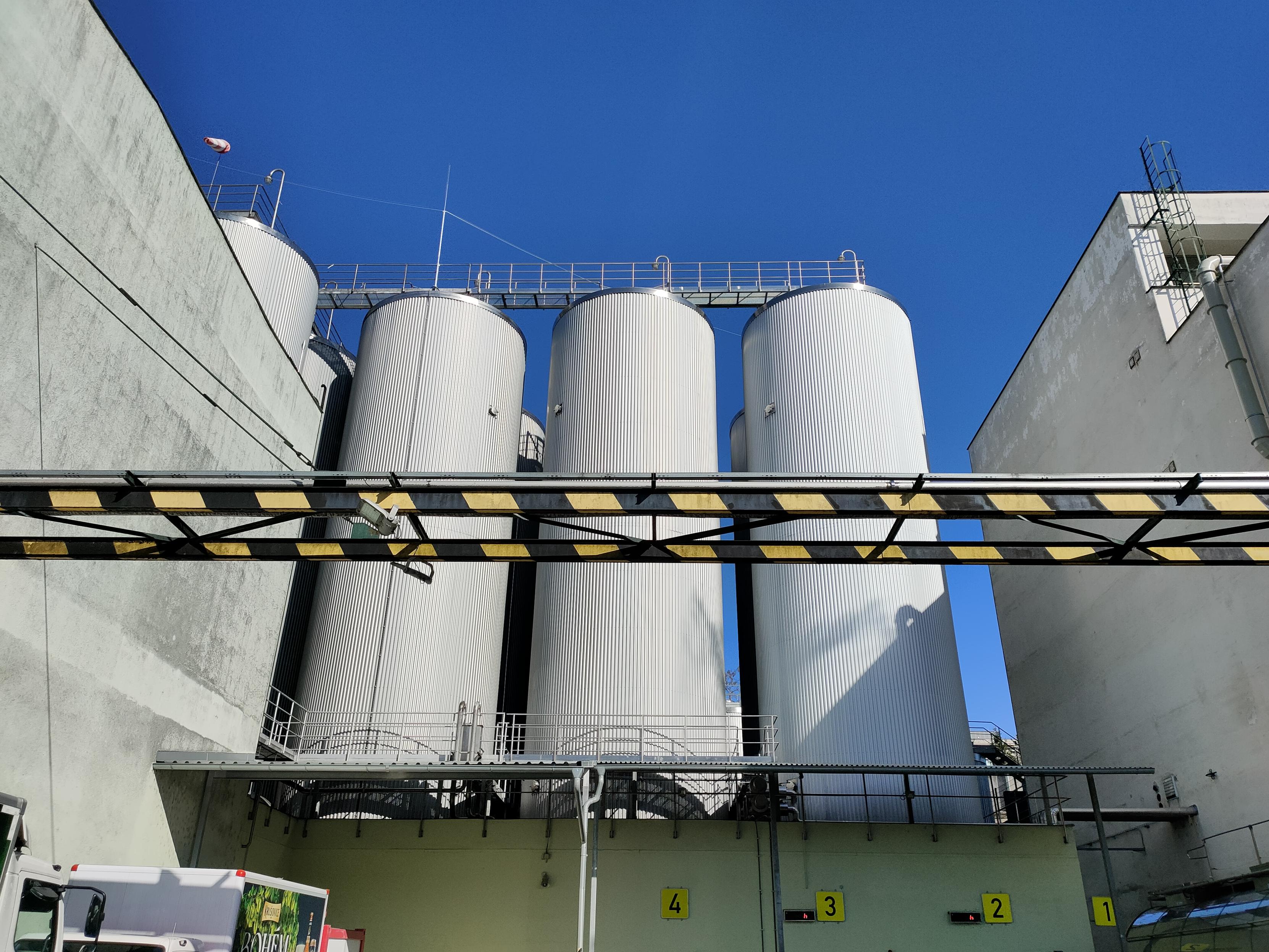 Outside of the CK tanks.