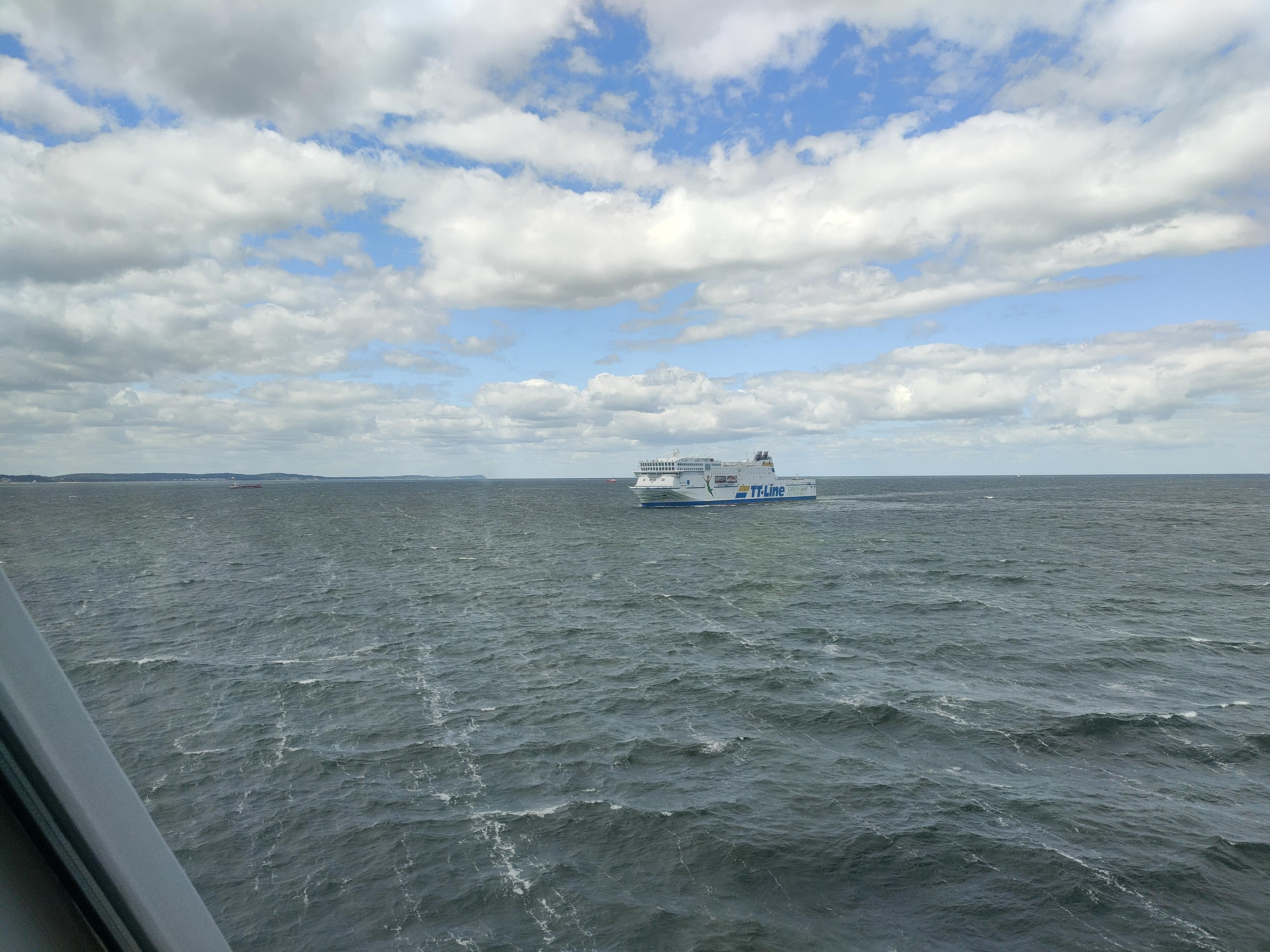 Passing ferry "Peter Pan"