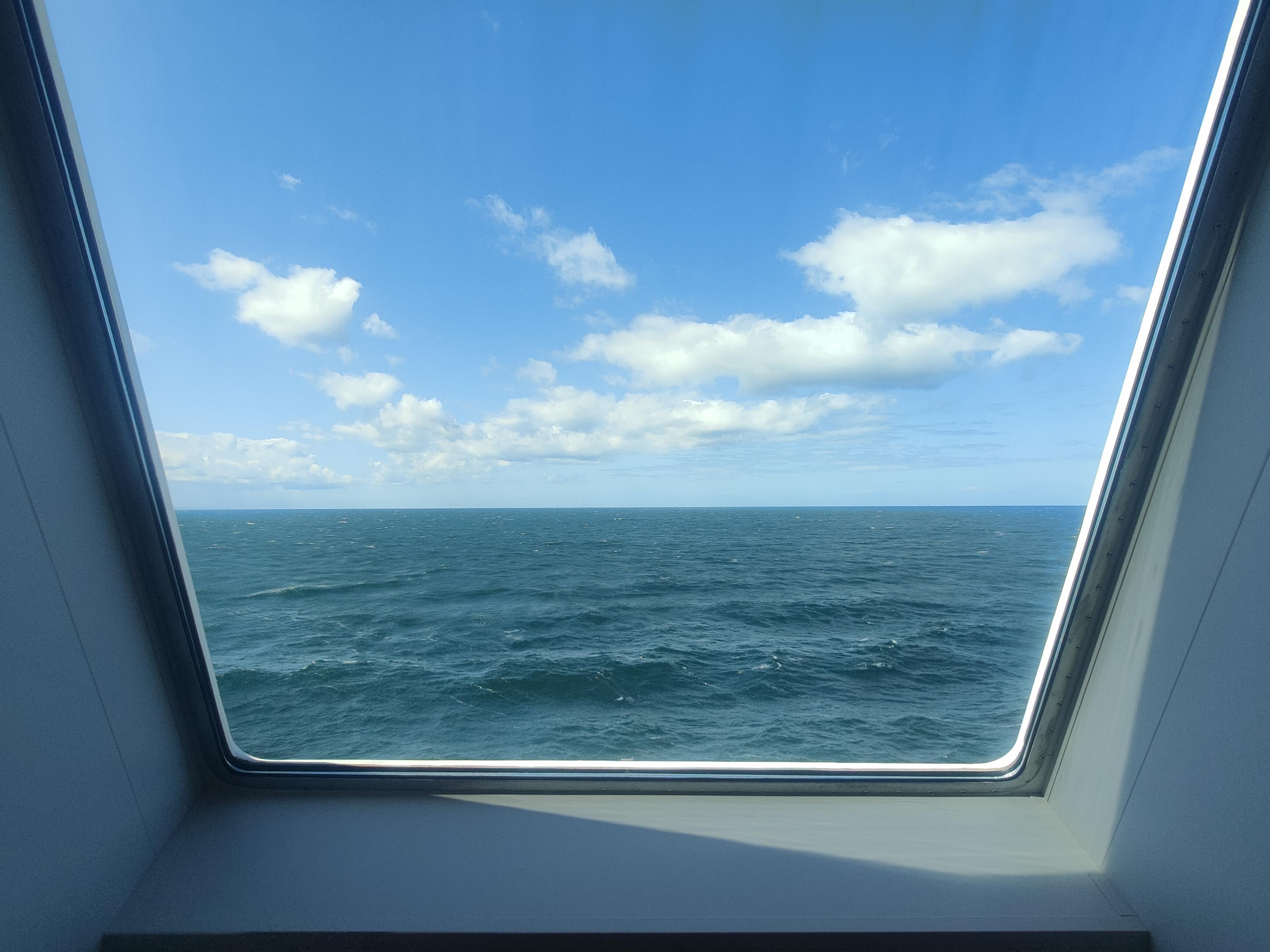 View from the window to the open sea.