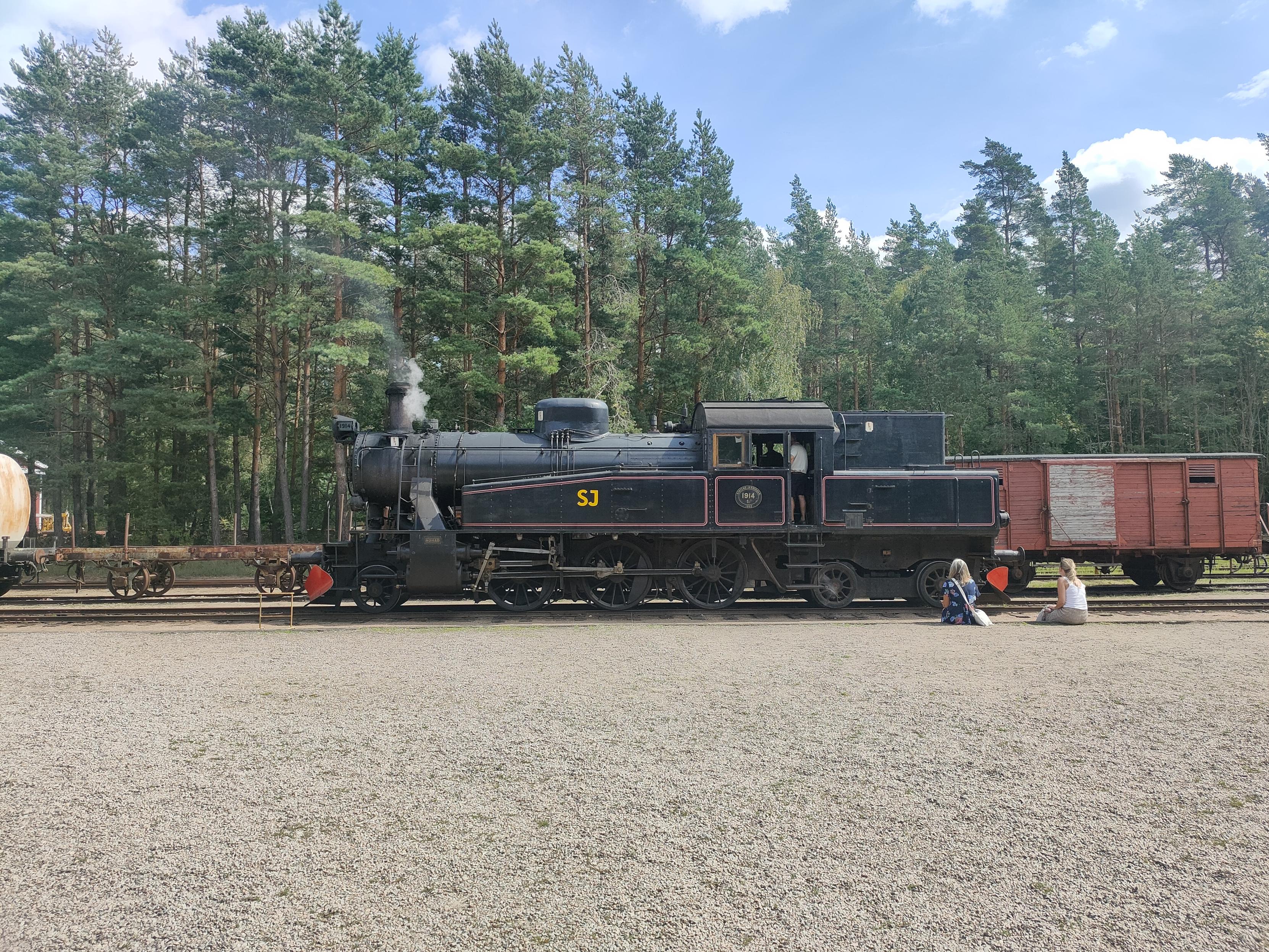 Starting steam train.